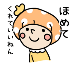 Mushroom cut of girl sticker #10664236