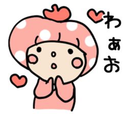 Mushroom cut of girl sticker #10664237