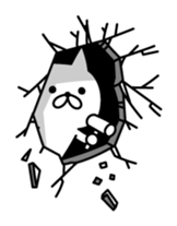 Cat coming out from the wallpaper sticker #10664685