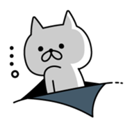 Cat coming out from the wallpaper sticker #10664704