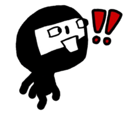 the black ninja who rears children sticker #10664875