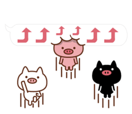 3 pigs and balloons 2 sticker #10665302