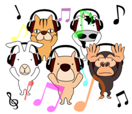 Headphone animals sticker #10665663