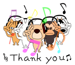 Headphone animals sticker #10665677