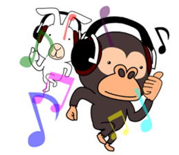 Headphone animals sticker #10665679