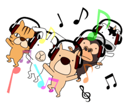 Headphone animals sticker #10665680