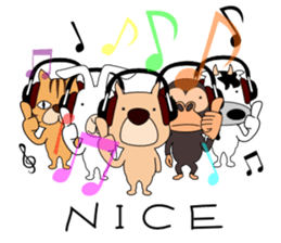 Headphone animals sticker #10665681