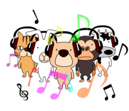 Headphone animals sticker #10665682