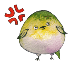 Play of funny birds sticker #10666448