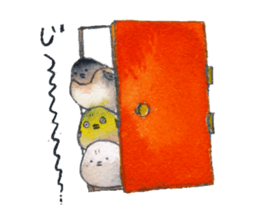 Play of funny birds sticker #10666458