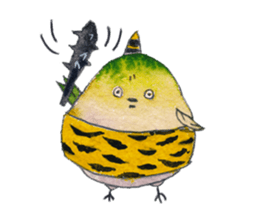 Play of funny birds sticker #10666459