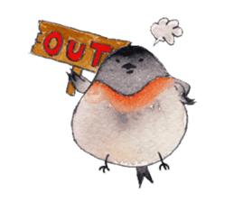 Play of funny birds sticker #10666463