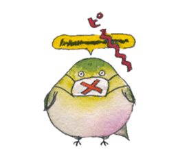 Play of funny birds sticker #10666468