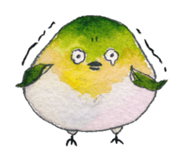 Play of funny birds sticker #10666482