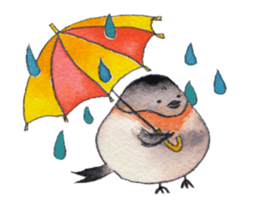 Play of funny birds sticker #10666484