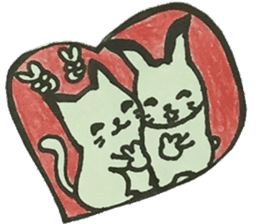 CaCa: Cats & Bunny LoveLove sticker #10667010