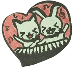 CaCa: Cats & Bunny LoveLove sticker #10667047