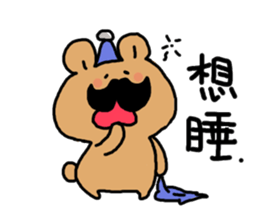Moustache Bear sticker #10667770