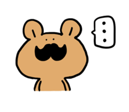 Moustache Bear sticker #10667771