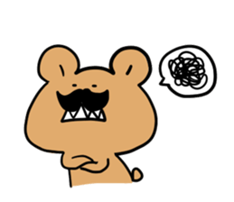 Moustache Bear sticker #10667774