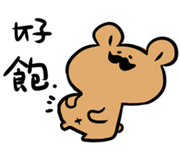 Moustache Bear sticker #10667777