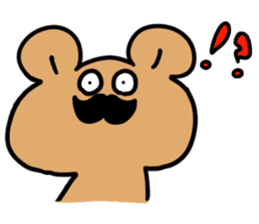 Moustache Bear sticker #10667784