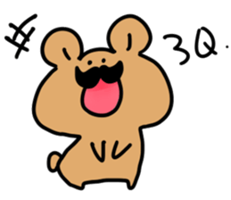 Moustache Bear sticker #10667788