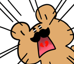 Moustache Bear sticker #10667791