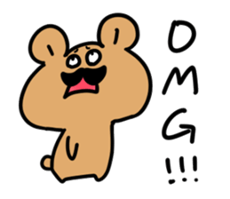 Moustache Bear sticker #10667794