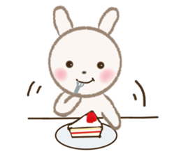 little white rabbit sticker #10668408