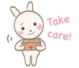 little white rabbit sticker #10668413