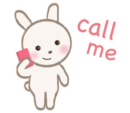 little white rabbit sticker #10668415