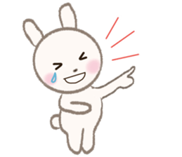 little white rabbit sticker #10668416