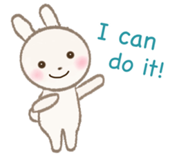 little white rabbit sticker #10668419