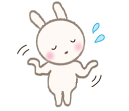 little white rabbit sticker #10668420