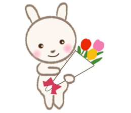 little white rabbit sticker #10668423