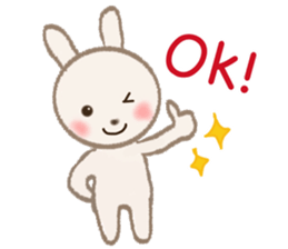 little white rabbit sticker #10668427