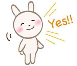 little white rabbit sticker #10668431