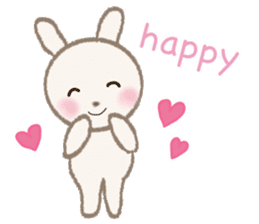 little white rabbit sticker #10668432