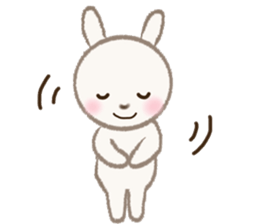 little white rabbit sticker #10668436