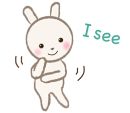 little white rabbit sticker #10668441