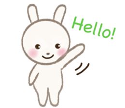 little white rabbit sticker #10668442