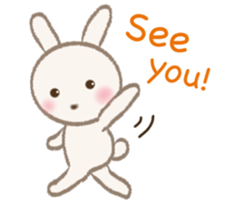 little white rabbit sticker #10668443