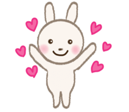 little white rabbit sticker #10668444