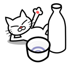 Drunken Cat sticker #10670249