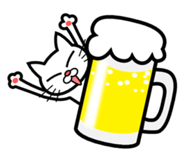 Drunken Cat sticker #10670254