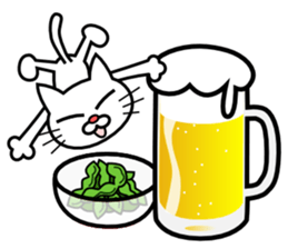Drunken Cat sticker #10670257