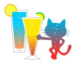 Drunken Cat sticker #10670265