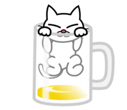Drunken Cat sticker #10670272