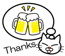 Drunken Cat sticker #10670284